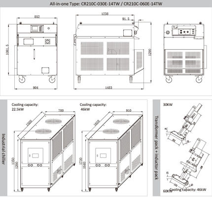 Powder Coating High Frequency Heating Machine ODM High Surface Cleanliness